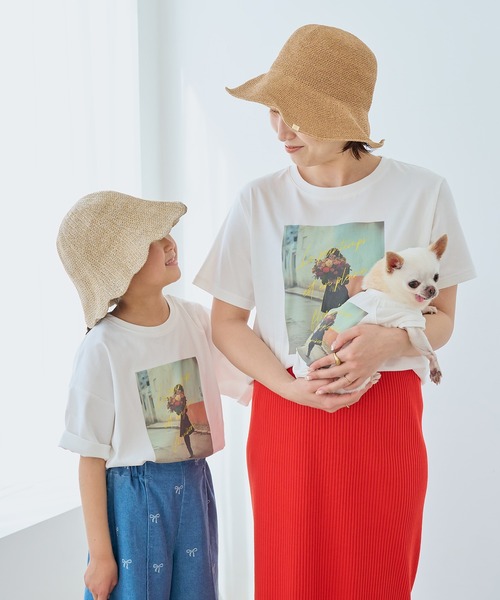 ROPE' PICNIC(ロペピクニック)の「【DOG】RENUフォト&ロゴTシャツ/リンクコーデ(ペットウェア・レディース・ホワイト/ホワイト系その他2・S/M/L/D)」の3枚目の写真
