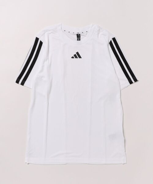 adidas(アディダス)の「《adidas》K TR-ES 3ST Tシャツ(Tシャツ/カットソー・キッズ・ホワイト×ブラック/ライトブルー/グレー系その他/ブルー/オリーブ/ブラック×ホワイト・130/140/150/160)」の1枚目の写真