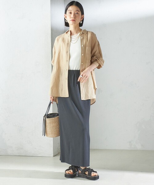 SHIPS（シップス）の「【WEB限定】クロス フリル プラット フォーム サンダル（サンダル・レディース・ベージュ/ブラック・24/23/25）」の9枚目の写真