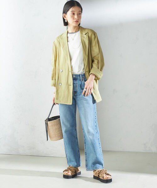 SHIPS（シップス）の「【WEB限定】クロス フリル プラット フォーム サンダル（サンダル・レディース・ベージュ/ブラック・24/23/25）」の21枚目の写真