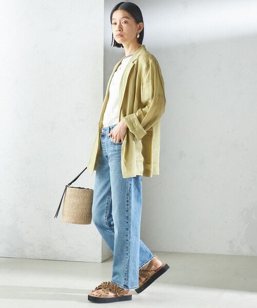 SHIPS（シップス）の「【WEB限定】クロス フリル プラット フォーム サンダル（サンダル・レディース・ベージュ/ブラック・24/23/25）」の22枚目の写真