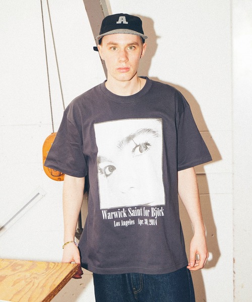 Warwick Saint for bonjour records】Bjork photo S/S Tee ビョーク