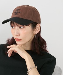 バイカラーロゴ刺繍キャップ