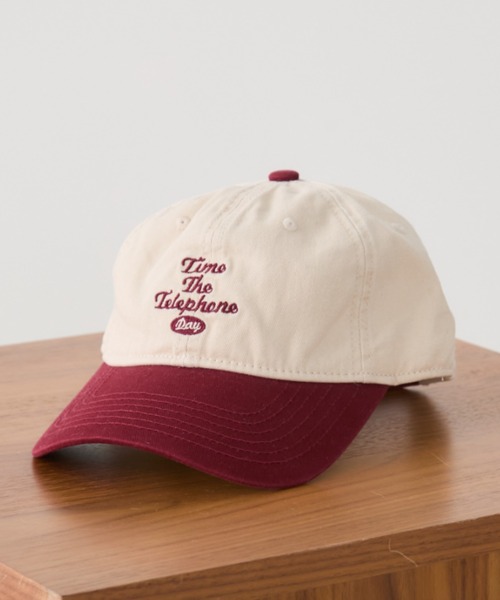 Auntie Rosa Holiday（アンティローザホリデー）の「バイカラーロゴ刺繍キャップ（キャップ・レディース・ネイビー/ブラウン/アイボリー・FREE）」の2枚目の写真