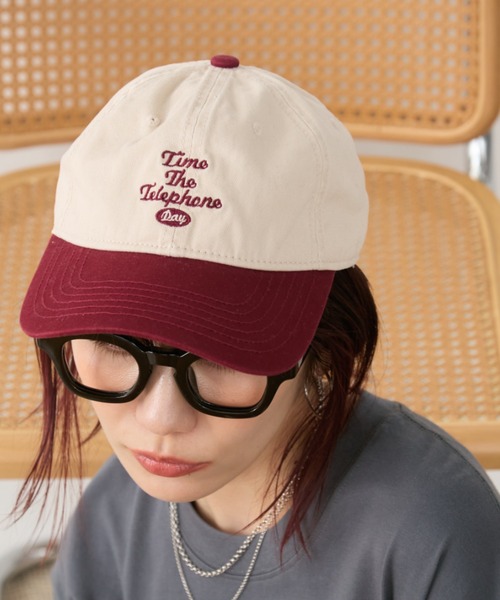 Auntie Rosa Holiday（アンティローザホリデー）の「バイカラーロゴ刺繍キャップ（キャップ・レディース・ネイビー/ブラウン/アイボリー・FREE）」の13枚目の写真