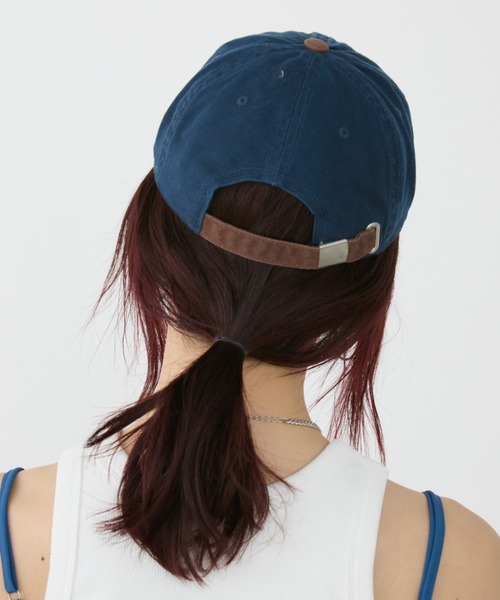 Auntie Rosa Holiday（アンティローザホリデー）の「バイカラーロゴ刺繍キャップ（キャップ・レディース・ネイビー/ブラウン/アイボリー・FREE）」の7枚目の写真