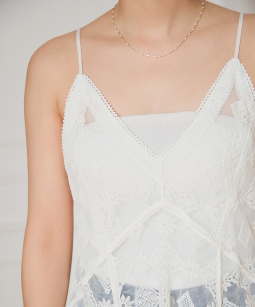 IENA LA BOUCLE(イエナラブークル)の「IENA LA BOUCLE チュールキャミワンピース(ワンピース・レディース・ホワイト・FREE)」の11枚目の写真