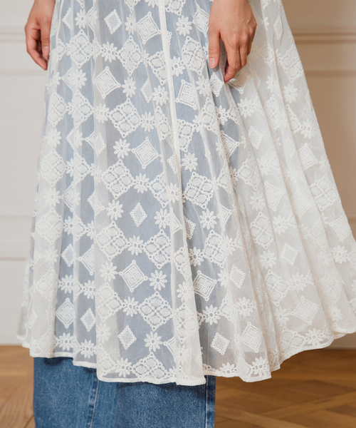 IENA LA BOUCLE(イエナラブークル)の「IENA LA BOUCLE チュールキャミワンピース(ワンピース・レディース・ホワイト・FREE)」の13枚目の写真