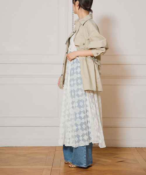 IENA LA BOUCLE(イエナラブークル)の「IENA LA BOUCLE チュールキャミワンピース(ワンピース・レディース・ホワイト・FREE)」の17枚目の写真