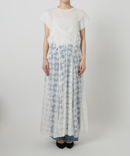 IENA LA BOUCLE(イエナラブークル)の「IENA LA BOUCLE チュールキャミワンピース(ワンピース・レディース・ホワイト・FREE)」の18枚目の写真