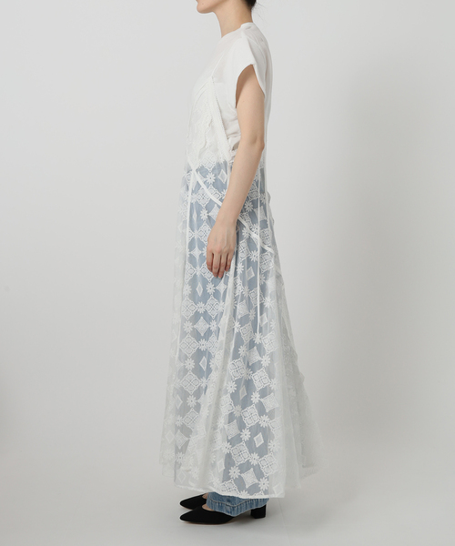 IENA LA BOUCLE(イエナラブークル)の「IENA LA BOUCLE チュールキャミワンピース(ワンピース・レディース・ホワイト・FREE)」の19枚目の写真