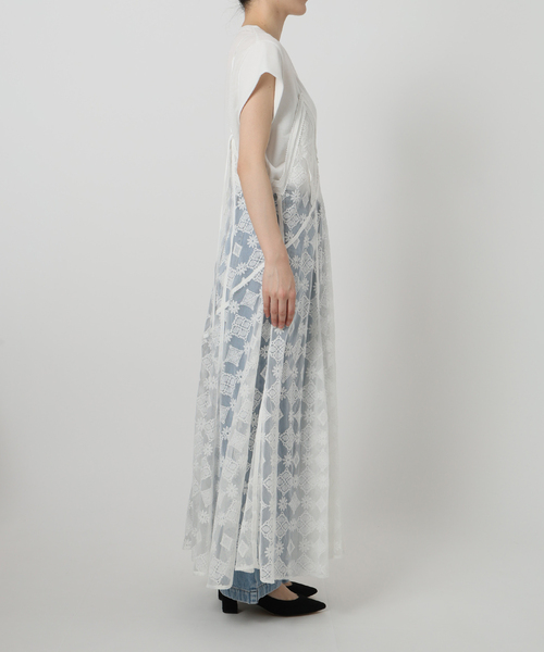 IENA LA BOUCLE(イエナラブークル)の「IENA LA BOUCLE チュールキャミワンピース(ワンピース・レディース・ホワイト・FREE)」の21枚目の写真