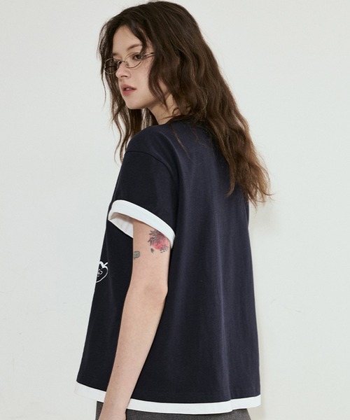 レイヤードデザイン プリントTシャツ FX25S006【Fano Studios