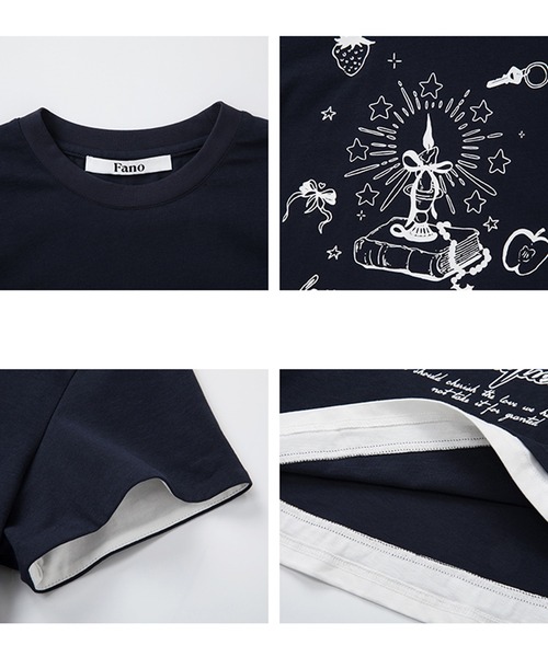 レイヤードデザイン プリントTシャツ FX25S006【Fano Studios