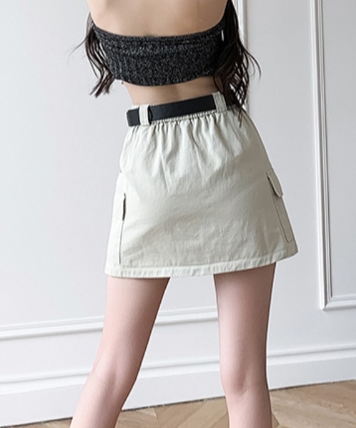 Teem Store（チームストア）の「【ベルト付き】カーゴタイトミニスカート（スカート・レディース・ベージュ/ブラック・L/M）」の12枚目の写真