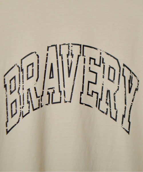 MODISH GAZE（モディシュガゼ）の「【MODISH GAZE】ピグメントアーチロゴＴシャツ（BRAVERY)(CP)（Tシャツ/カットソー・メンズ・スミクロ/バーガンディー・L）」の6枚目の写真