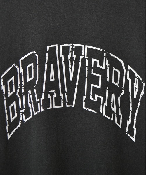 MODISH GAZE（モディシュガゼ）の「【MODISH GAZE】ピグメントアーチロゴＴシャツ（BRAVERY)(CP)（Tシャツ/カットソー・メンズ・スミクロ/バーガンディー・L）」の7枚目の写真