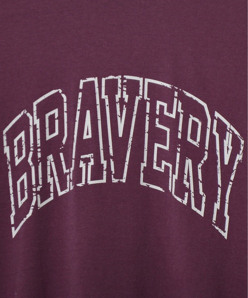 MODISH GAZE（モディシュガゼ）の「【MODISH GAZE】ピグメントアーチロゴＴシャツ（BRAVERY)(CP)（Tシャツ/カットソー・メンズ・スミクロ/バーガンディー・L）」の8枚目の写真