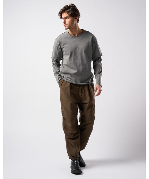 wjk（ダヴルジェイケイ）の「vintage 2-tuck easy trousers（その他パンツ・メンズ・ダークオリーブ/ダークグレー・SMALL/MEDIUM/LARGE/X-LARGE）」の21枚目の写真