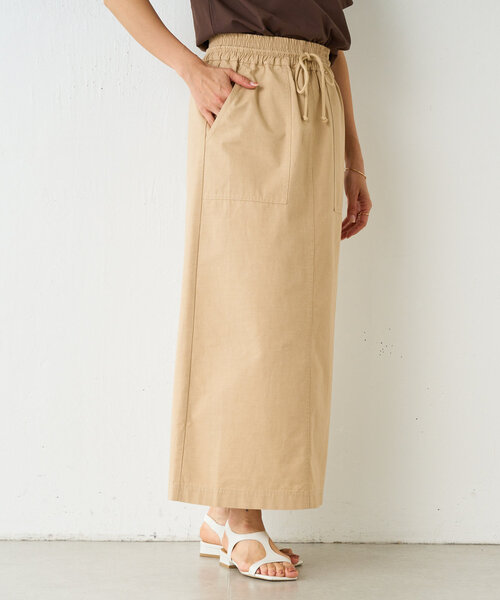BEARDSLEY（ビアズリー）の「ハイウエストカーゴスカート（スカート・レディース・カーキ/ベージュ・FREE）」の14枚目の写真
