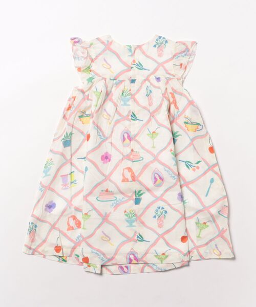 HAKKA KIDS(ハッカキッズ)の「hakka kids×KOTOMI FUJIWARA マイ・コレクションプリントワンピース(ワンピース・キッズ・パープル/キナリ・110cm/120cm/130cm/100cm)」の3枚目の写真