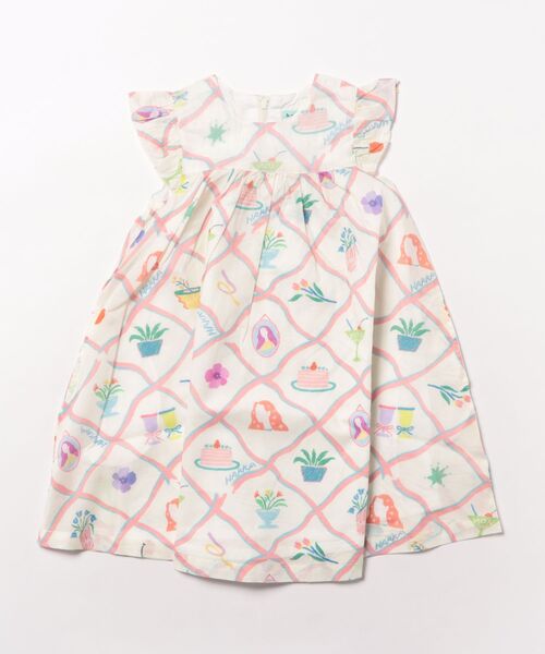 HAKKA KIDS(ハッカキッズ)の「hakka kids×KOTOMI FUJIWARA マイ・コレクションプリントワンピース(ワンピース・キッズ・パープル/キナリ・110cm/120cm/130cm/100cm)」の15枚目の写真