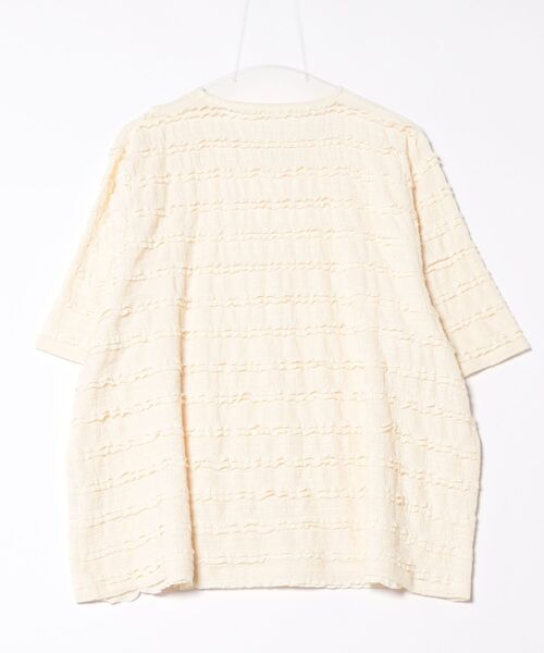 leswel(レスウェル)の「【L~5L 大きいサイズ】レーシージャガードプルオーバー 半袖 春夏(Tシャツ/カットソー・レディース・ブラック/イエロー/ベージュ・LL/3L/5L/4L/L)」の19枚目の写真
