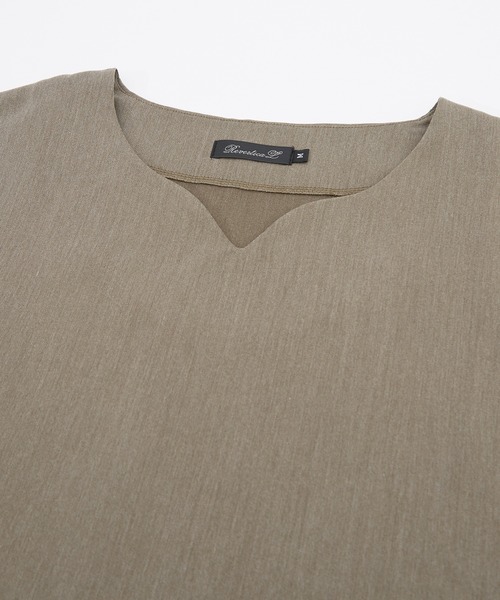 Crownor（クラウノアー）の「キーネック 半袖Tシャツ（Tシャツ/カットソー・メンズ・ホワイト/チャコール/カーキ・MEDIUM/LARGE）」の5枚目の写真