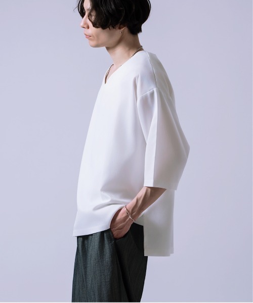 Crownor（クラウノアー）の「キーネック 半袖Tシャツ（Tシャツ/カットソー・メンズ・ホワイト/チャコール/カーキ・MEDIUM/LARGE）」の10枚目の写真