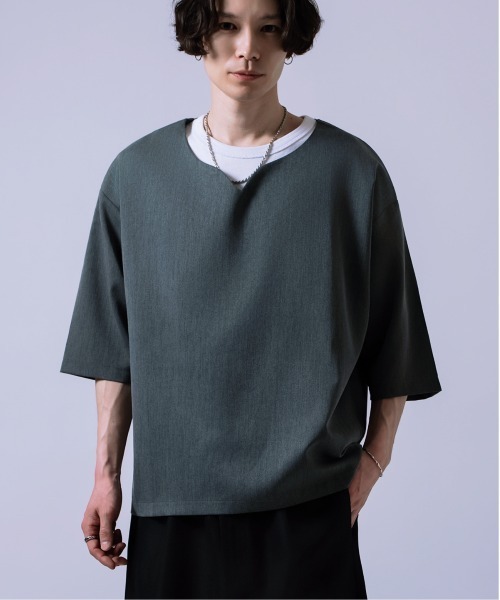 Crownor（クラウノアー）の「キーネック 半袖Tシャツ（Tシャツ/カットソー・メンズ・ホワイト/チャコール/カーキ・MEDIUM/LARGE）」の13枚目の写真