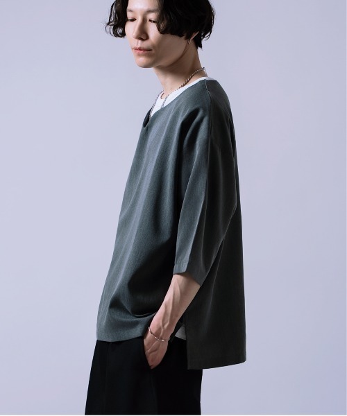 Crownor（クラウノアー）の「キーネック 半袖Tシャツ（Tシャツ/カットソー・メンズ・ホワイト/チャコール/カーキ・MEDIUM/LARGE）」の14枚目の写真