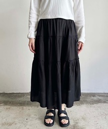 vent blanc（ヴァンブラン）の「vent blanc ヴァンブラン ダイドティアードスカート（スカート）」