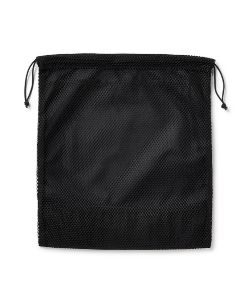 無印良品(ムジルシリョウヒン)の「ポリエステルメッシュ巾着 ダブルタイプ M 約27×30×12cm(トラベルグッズ・レディース・ブラック/カーキ/ピンク・M)」の1枚目の写真
