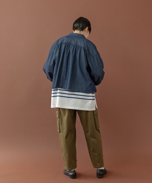 PAR ICI（パーリッシィ）の「パネルボーダー ボートネックプルオーバー（Tシャツ/カットソー・レディース・ブルー/レッド・FREE）」の7枚目の写真