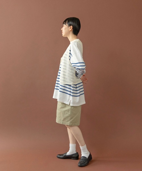 PAR ICI（パーリッシィ）の「パネルボーダー ボートネックプルオーバー（Tシャツ/カットソー・レディース・ブルー/レッド・FREE）」の11枚目の写真