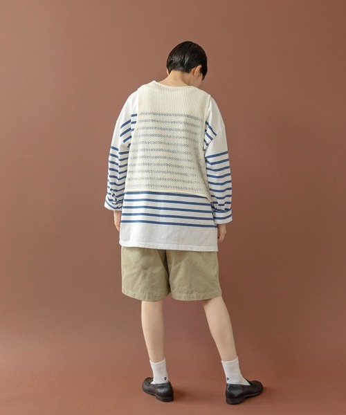 PAR ICI（パーリッシィ）の「パネルボーダー ボートネックプルオーバー（Tシャツ/カットソー・レディース・ブルー/レッド・FREE）」の12枚目の写真