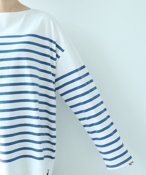 PAR ICI（パーリッシィ）の「パネルボーダー ボートネックプルオーバー（Tシャツ/カットソー・レディース・ブルー/レッド・FREE）」の22枚目の写真