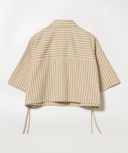 BEAMS HEART（ビームスハート）の「ストライプ柄 ドロスト ハーフスリーブシャツ（シャツ/ブラウス・レディース・サックスブルー/ピンク/ベージュ・FREE）」の16枚目の写真