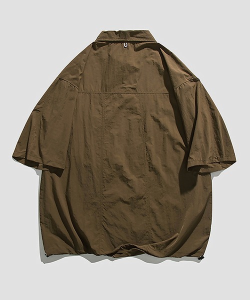 SBG（エスビー）の「SBG ドロストカジュアルシャツ（シャツ/ブラウス・メンズ・ブラウン/ネイビー・MEDIUM/LARGE）」の11枚目の写真