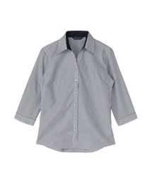 【超形態安定】 形態安定ノーアイロン スキッパー 7分袖ビジネスワイシャツ
