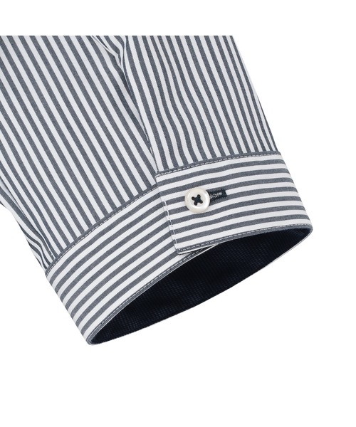 TOKYO SHIRTS（トウキョウシャツ）の「【超形態安定】 形態安定ノーアイロン スキッパー 7分袖ビジネスワイシャツ（ビジネスシャツ・レディース・ブルー・L/S/M/LL/XL）」の4枚目の写真