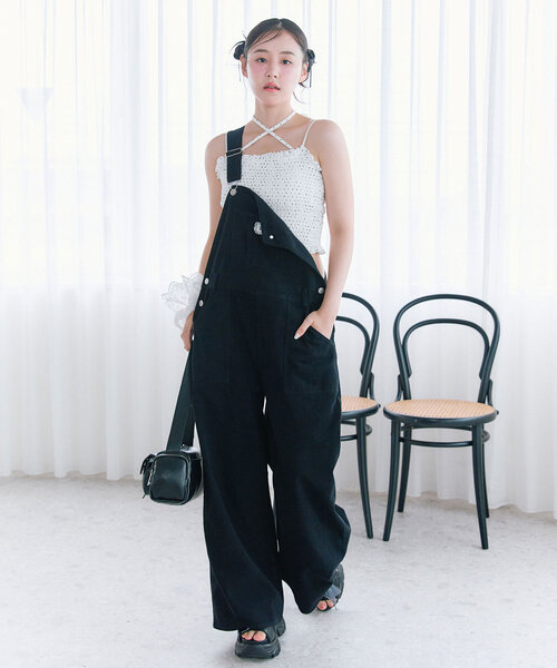 サロペット・オーバーオール・オールインワン CFT. suspender wrap saroppet pt black CFT./suspender wrap saropetto PT/black サロペット