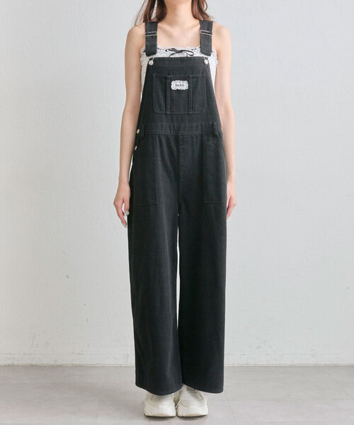 サロペット・オーバーオール・オールインワン TAKIBI Canvas Dress 2 Olive セール】サイドボタン オールインワン サロペット（サロペット