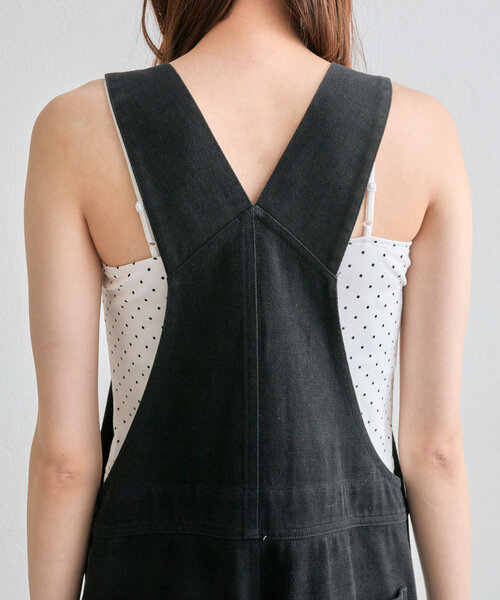 OLIVE des OLIVE（オリーブデオリーブ）の「【スタイルアップ叶う】レースタグ付きサロペット（サロペット/オーバーオール・レディース・オフホワイト/ブラック・FREE）」の14枚目の写真