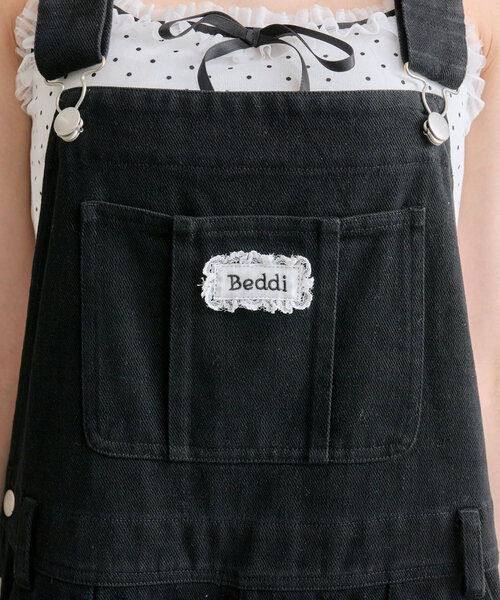 OLIVE des OLIVE（オリーブデオリーブ）の「【スタイルアップ叶う】レースタグ付きサロペット（サロペット/オーバーオール・レディース・オフホワイト/ブラック・FREE）」の15枚目の写真