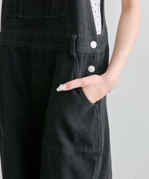 OLIVE des OLIVE（オリーブデオリーブ）の「【スタイルアップ叶う】レースタグ付きサロペット（サロペット/オーバーオール・レディース・オフホワイト/ブラック・FREE）」の17枚目の写真