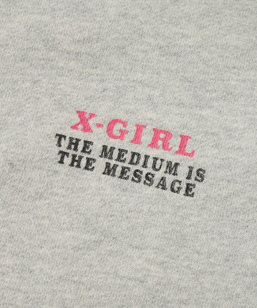 CIRCLE LOGO AND FACE ZIP UP SWEAT HOODIE（パーカー）｜X-girl