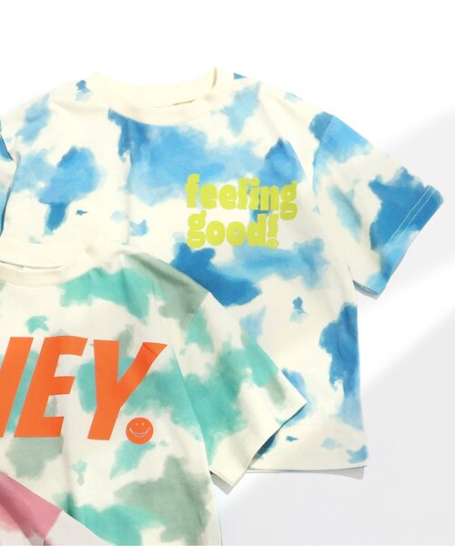 BREEZE（ブリーズ）の「【セットアップ可/ジュニア対応】タイダイTシャツ（Tシャツ/カットソー・キッズ・グリーン/ピンク/ブルー・80/90/100/110/120/130/140）」の3枚目の写真