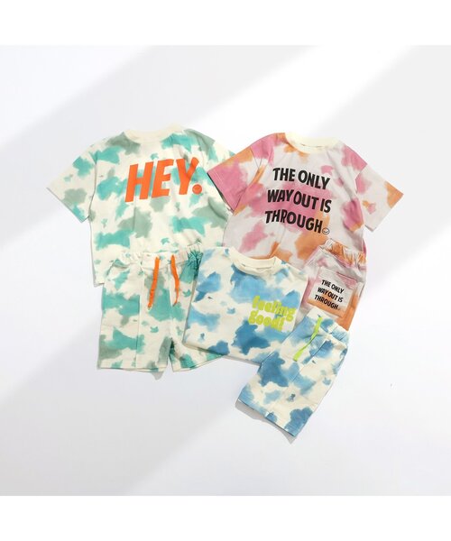 BREEZE（ブリーズ）の「【セットアップ可/ジュニア対応】タイダイTシャツ（Tシャツ/カットソー・キッズ・グリーン/ピンク/ブルー・80/90/100/110/120/130/140）」の8枚目の写真