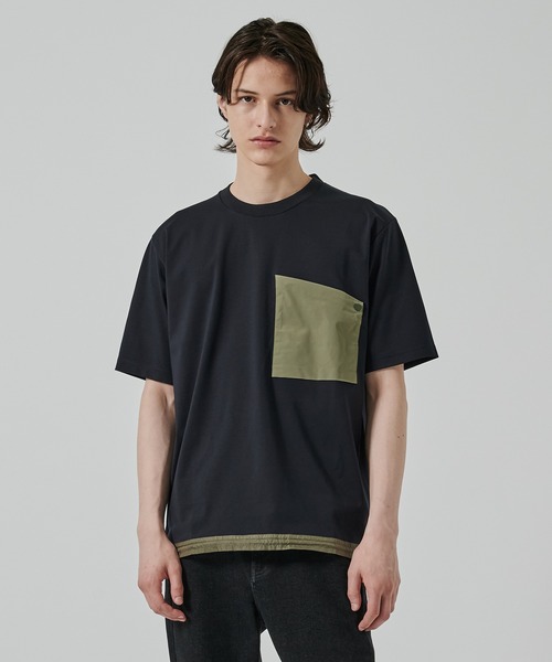 別注 DRAW CORD ZIP POCKET S/S TEE（Tシャツ/カットソー）｜WHITE